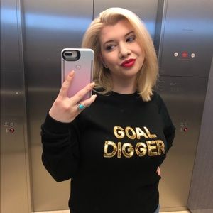 Bow & Drape Goal Digger Gold and Black Sequin Top